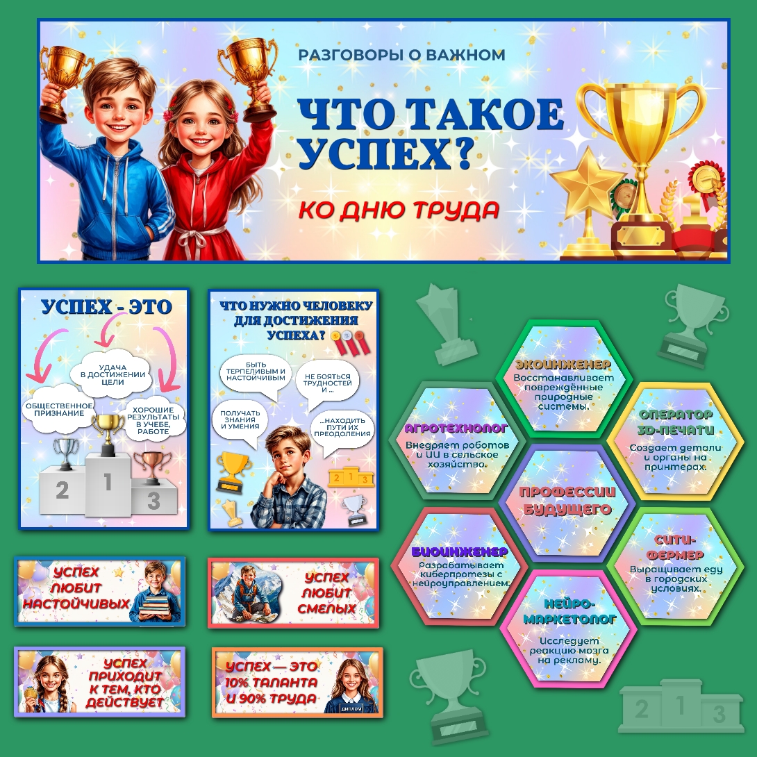Оформление "Что такое успех?" (Ко Дню труда). Разговоры о важном 28 апреля