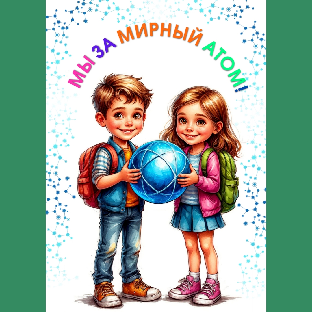 Плакат А3 к занятию “Мирный атом. День работника атомной промышленности”. Разговоры о важном 22 сентября.