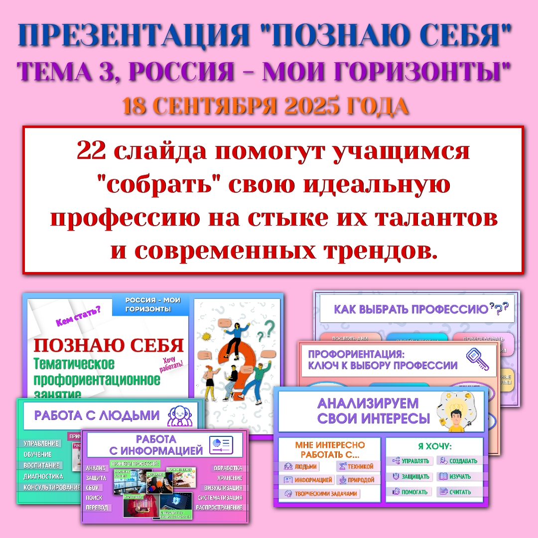Презентация «Познаю себя». "Россия — мои горизонты" 18 сентября.