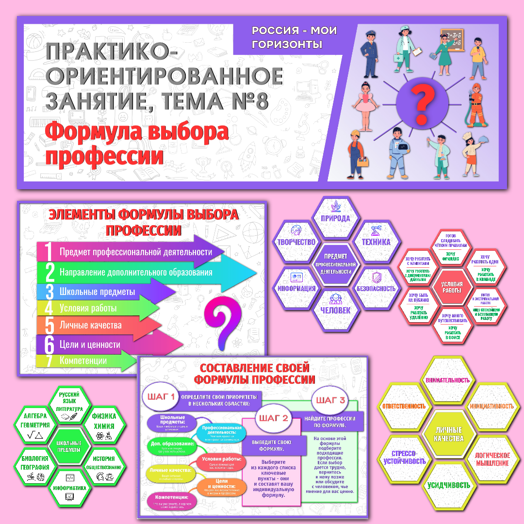 Оформление "Формула выбора профессии", практико-ориентированное занятие №8, 23 октября.