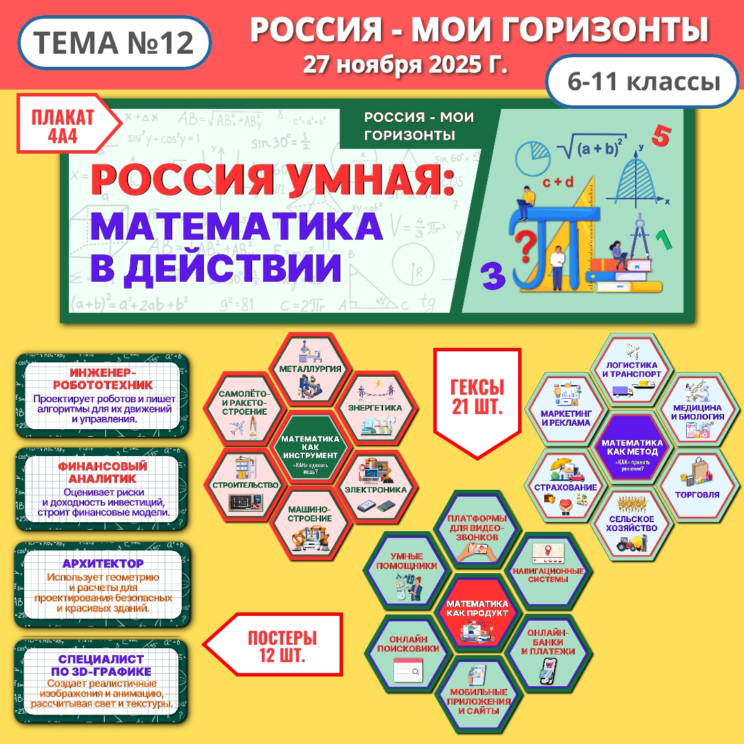 Оформление "Россия умная: математика в действии". Россия - мои горизонты, 27 ноября.